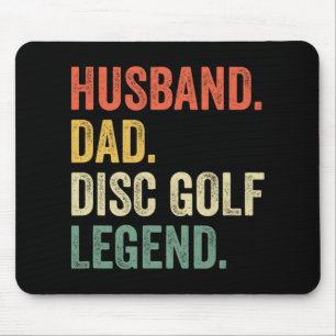 Disc Golf Funny Husnd Dad Legend Father's Day Mouse Mat