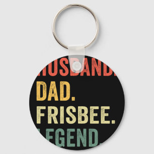 Disc Golf Funny Husnd Dad Legend Vintage Frisbee S Key Ring