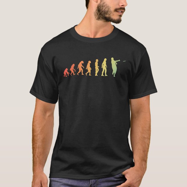 Disc Golf Funny Sports Evolution Gift T-Shirt (Front)