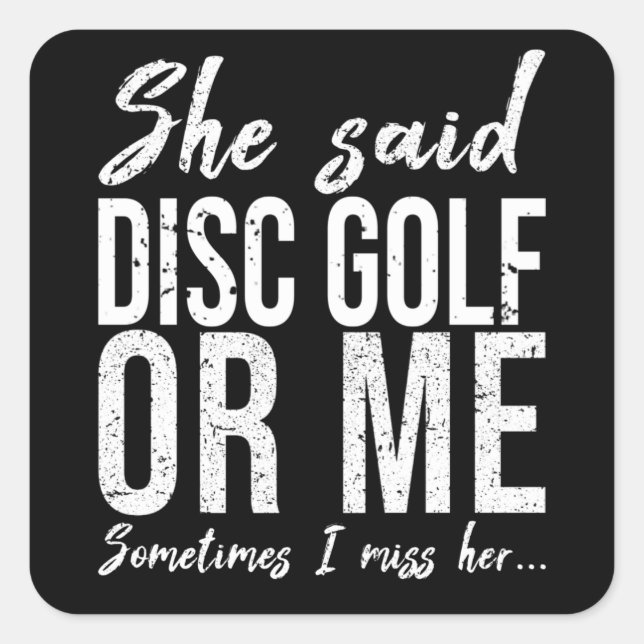 Disc Golf funny sports gift idea Square Sticker (Front)