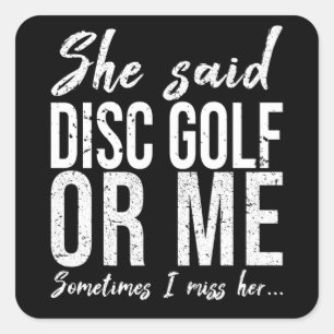 Disc Golf funny sports gift idea Square Sticker