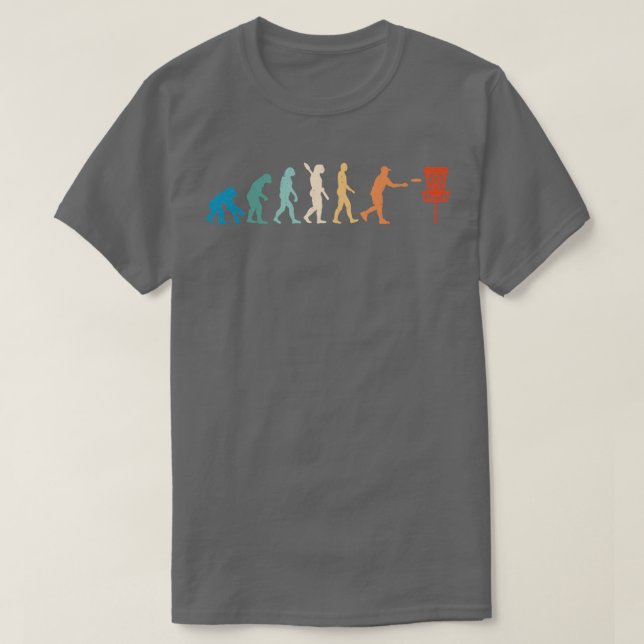 Disc Golf Funny Sports Gift retro evolution Disc G T-Shirt (Design Front)