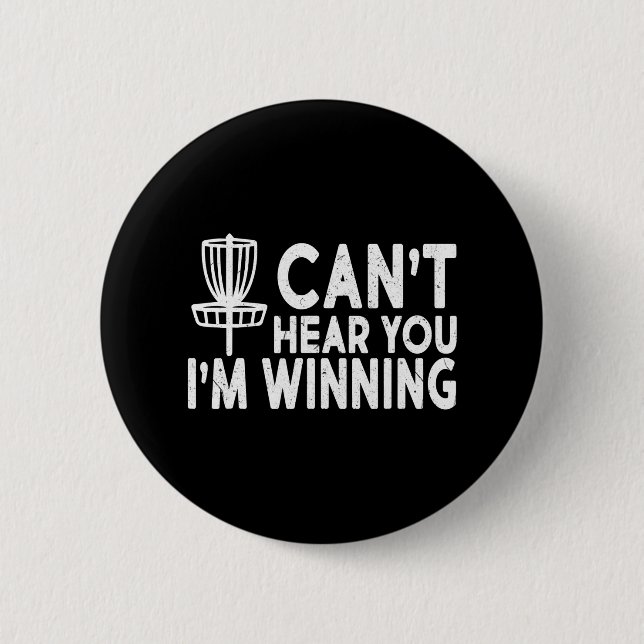 Disc Golf Funny Winner Champion 6 Cm Round Badge (Front)