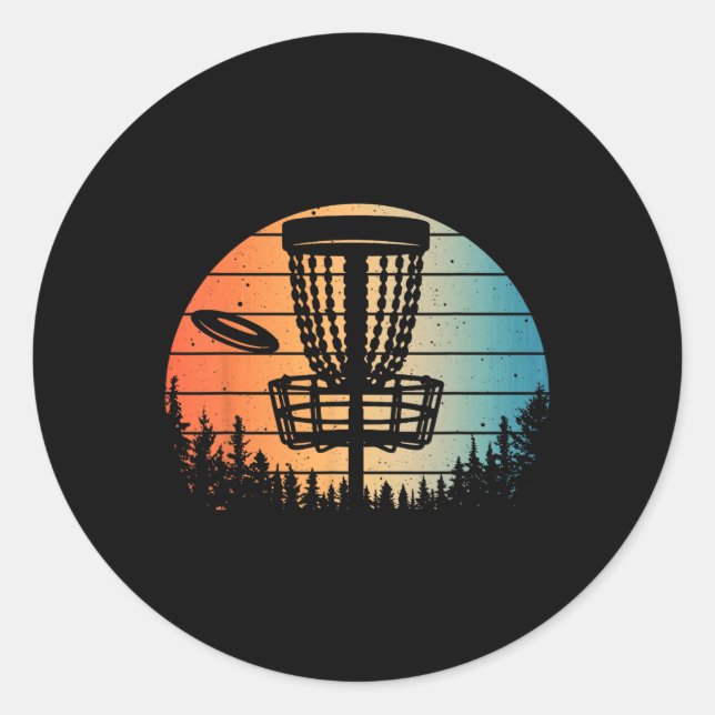 Disc Golf Gift Disc Golfer Stuff And Accessories F Classic Round Sticker (Front)