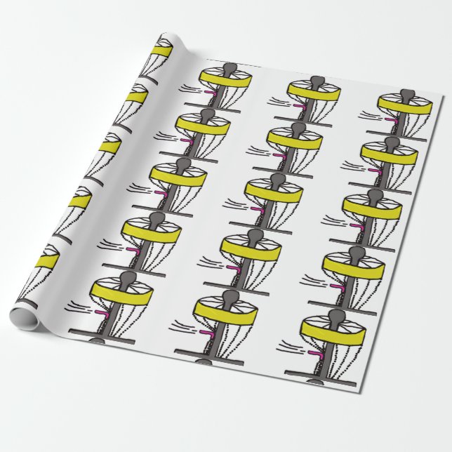 Disc golf gift wrapping paper (Unrolled)
