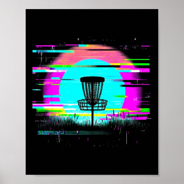 Disc Golf Glitch - Vintage Disc Golf Lover  Poster (Front)