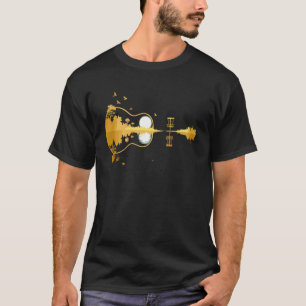 Disc Golf Golfer Golfing Guitar Music Nature Lover T-Shirt