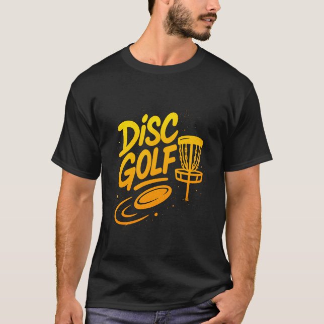 Disc Golf Graffiti Typography Artwork T-Shirt (Front)
