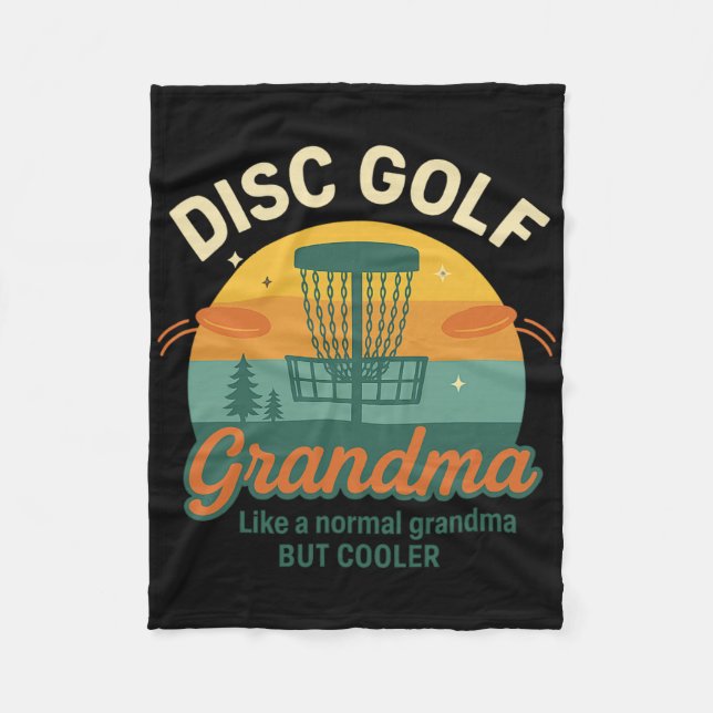 Disc Golf Grandma Putt Queen Arc  Fleece Blanket (Front)