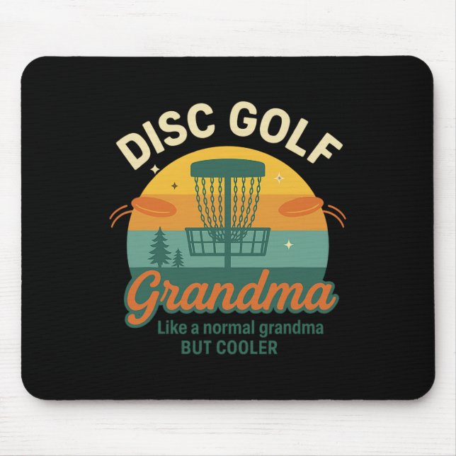 Disc Golf Grandma Putt Queen Arc  Mouse Mat (Front)