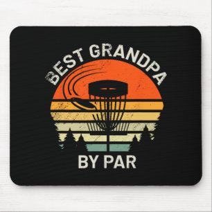 Disc Golf Grandpa Best Grandfather By Par Frisbee Mouse Mat