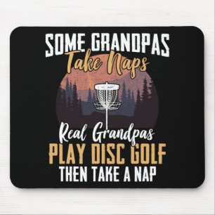 Disc Golf Grandpa Disc Golfing Frisbee Disc Golf F Mouse Mat