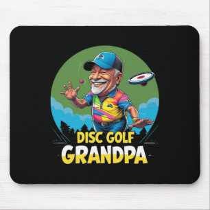 Disc Golf Grandpa – Green Dge Cap-throw Retro Mouse Mat