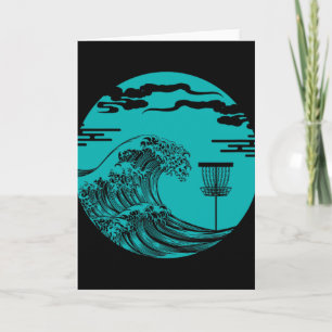 Disc Golf Graphic Art Fibonacci Wave Sket Way Of D Card