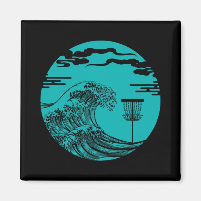 Disc Golf Graphic Art Fibonacci Wave Sket Way Of D Magnet (Front)