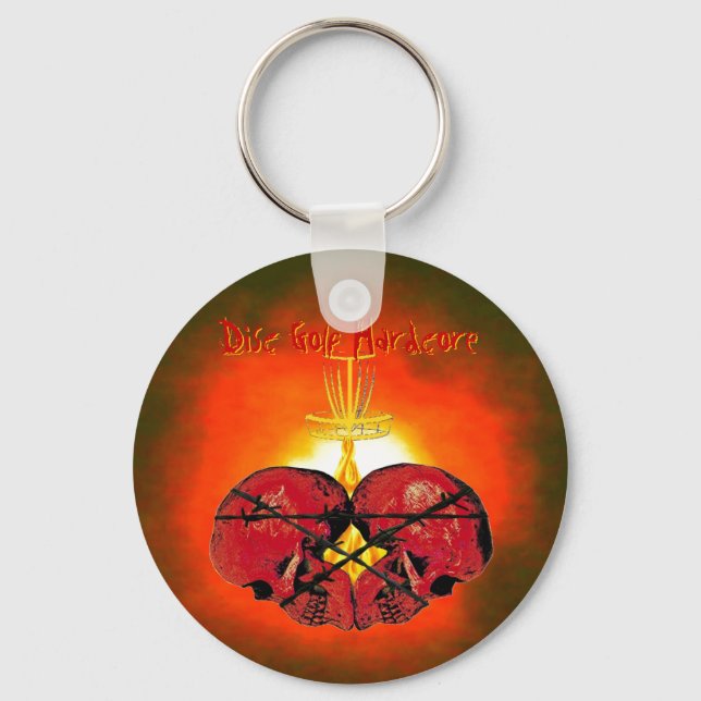 Disc Golf Hardcore Key Ring (Front)