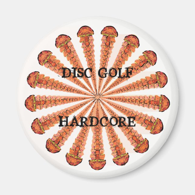 DISC GOLF HARDCORE MAGNET (Front)