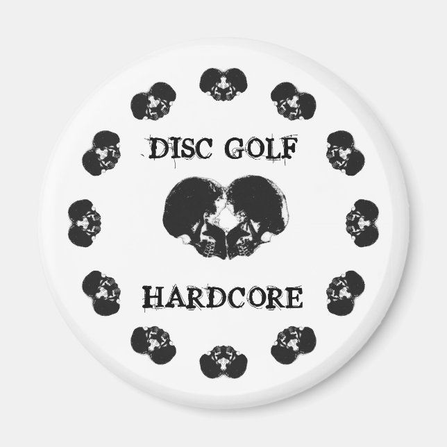 DISC GOLF HARDCORE MAGNET (Front)
