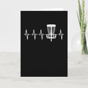 Disc Golf Heartbeat EKG Love Disc Golf Player Card