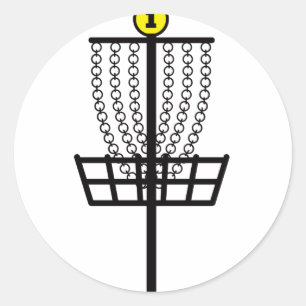 Disc Golf Hole Classic Round Sticker