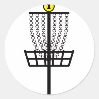 Disc Golf Hole Classic Round Sticker