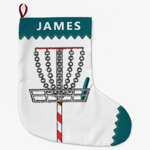 Disc Golf Holiday Gift Large Christmas Stocking
