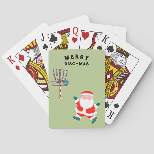 Disc Golf Holiday Gift Playing Cards (Back)