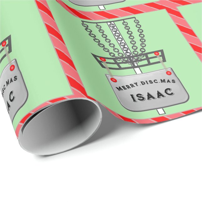 Disc Golf Holiday Gift Wrapping Paper (Roll Corner)
