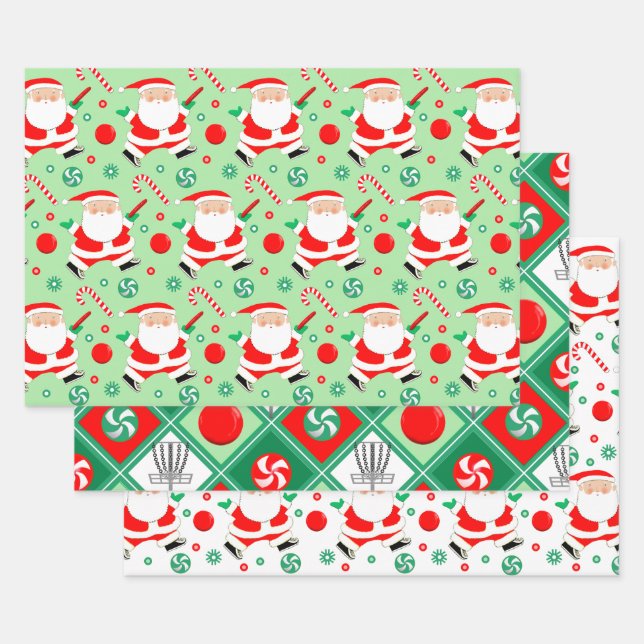 Disc Golf Holiday Gift Wrapping Paper (Set)
