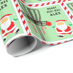 Disc Golf Holiday Gift Wrapping Paper