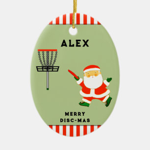 Disc Golf Holiday Gifts Ceramic Tree Decoration