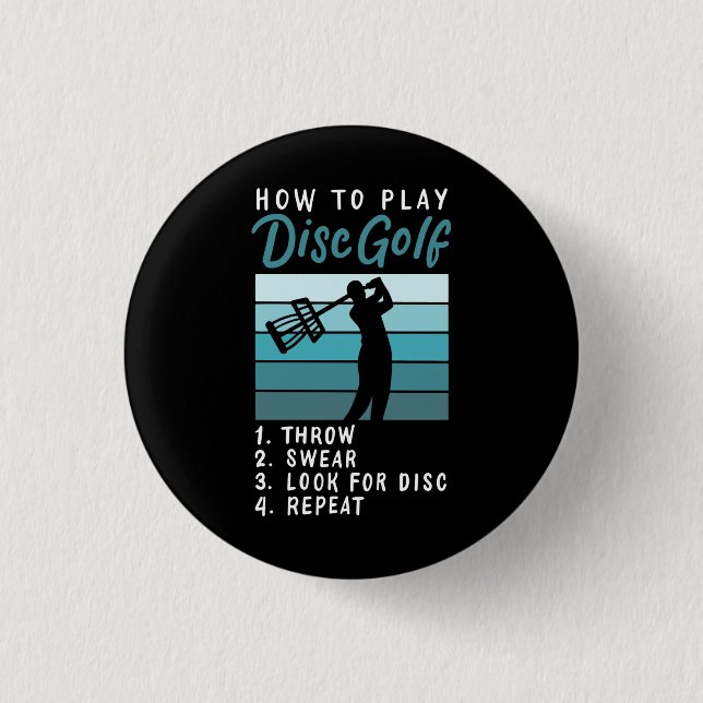 Disc Golf - How To Play Disc Golf 3 Cm Round Badge (Front)