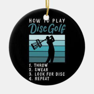 Disc Golf - How To Play Disc Golf Ceramic Tree Decoration