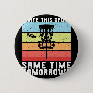 Disc Golf I Hate This Sport Frolf Frisbee Retro Di 6 Cm Round Badge