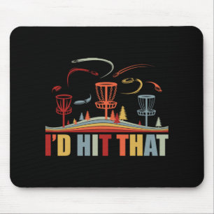 Disc Golf I'd Hit That Funny Vintage Frisbee Men D Mouse Mat