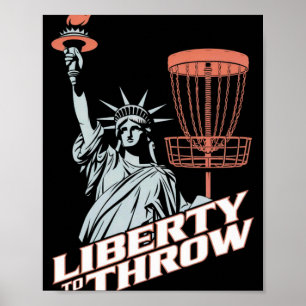 Disc Golf Independence Day Men Women Usa Golf 4th Poster
