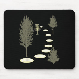 Disc Golf Into The Woods Disc Golf Funny Birthday Mouse Mat