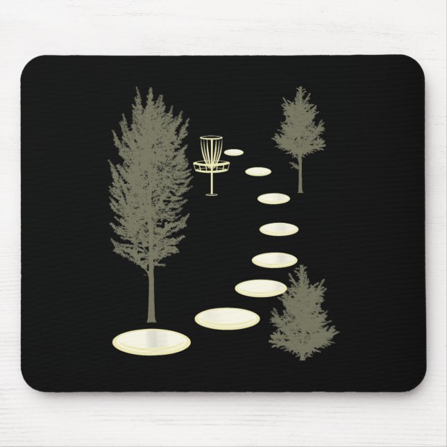Disc Golf Into The Woods Disc Golf Funny Birthday  Mouse Mat (Front)