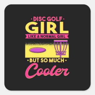 Disc Golf Is Cool Square Sticker
