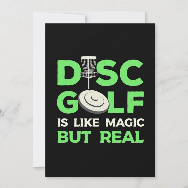 Disc Golf Is Like Magic But Real Invitation (Front)