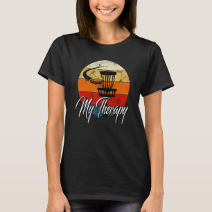 Disc Golf Is My Therapy' Vintage Retro Men Father' T-Shirt