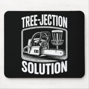Disc Golf Joke Tree-jection Solution Mouse Mat