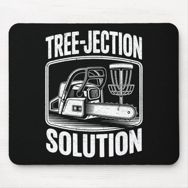 Disc Golf Joke Tree-jection Solution  Mouse Mat (Front)