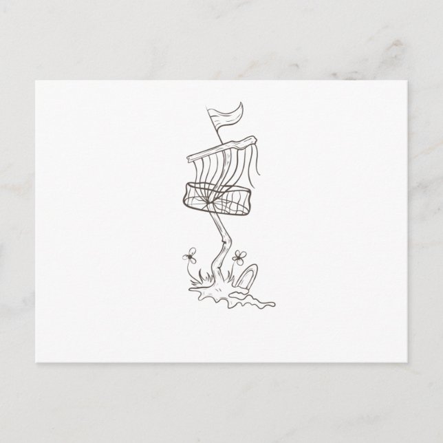 Disc Golf Korb Pflanze Postcard (Front)