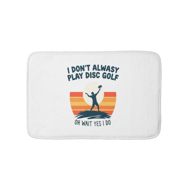 Disc Golf Lover T-Shirt Design Bath Mat (Front)