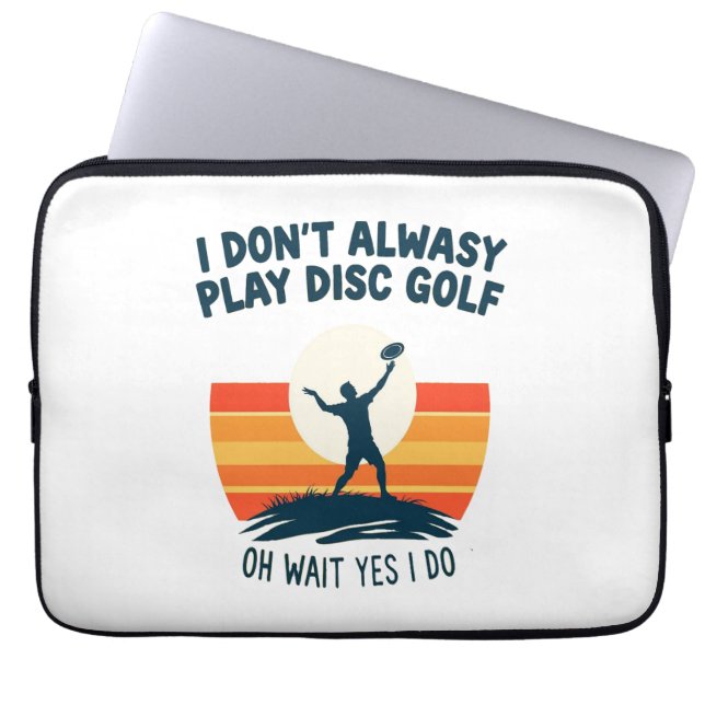 Disc Golf Lover T-Shirt Design Laptop Sleeve (Front)