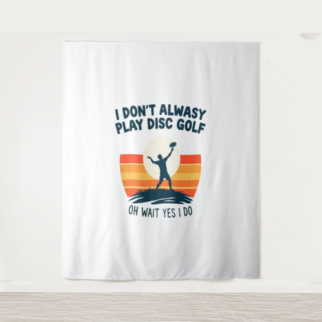 Disc Golf Lover T-Shirt Design Tapestry (Front)