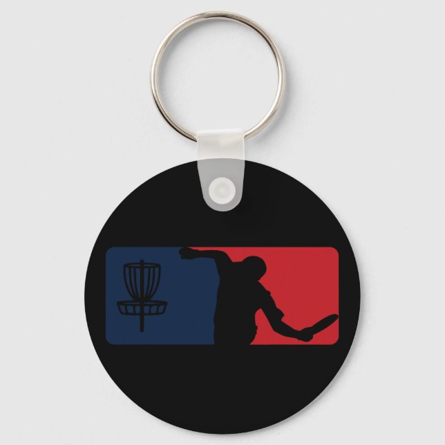 Disc Golf Major Style Logo Clothing Apparel  Key Ring (Front)