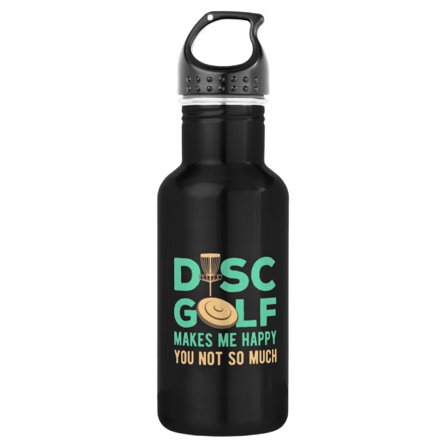 Disc Golf Makes Me Happy 532 Ml Water Bottle (Front)