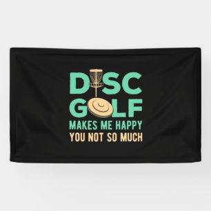 Disc Golf Makes Me Happy Banner